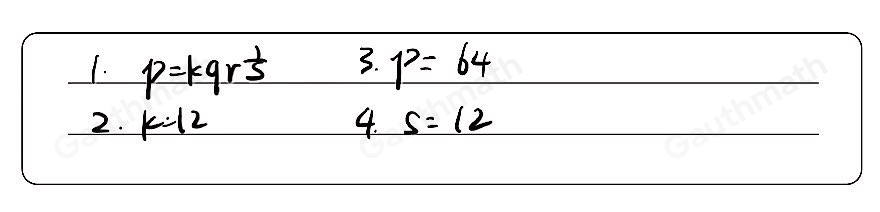 II. Direction: SOLVE If p varies directly as q and the square of r and inversely as s, 1. Write the equation of the relation 2. Find k constant of variation if p = 40 when q = 5 r = 4 and s = 6 3. Find p when q = 8 , r = 6 and s = 9 4. Find s when p = 10 , q = 5 and r = 2